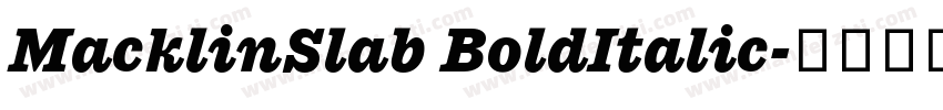 MacklinSlab BoldItalic字体转换